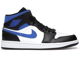 Jordan 1 Mid White Black Racer Blue