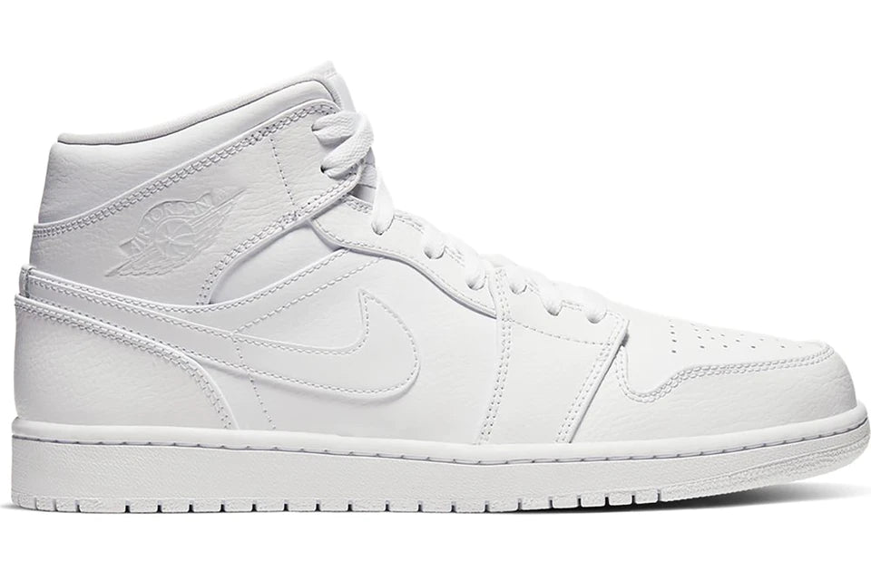 Jordan 1 Mid Triple White