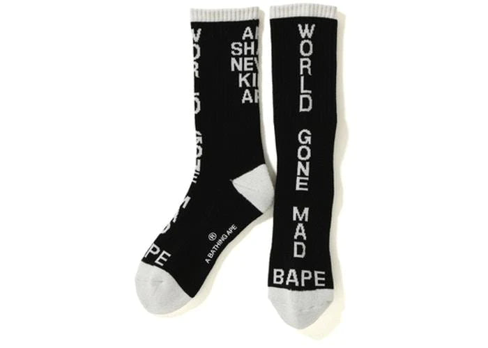 Bape Socks WGM Black