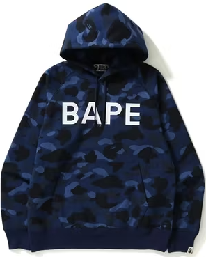 BAPE Color Camo Pullover Hoodie Navy