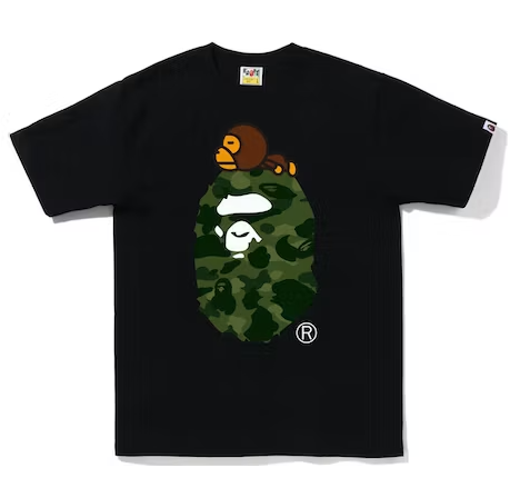 BAPE Color Camo Milo On Big Ape Tee (FW22) Black Green