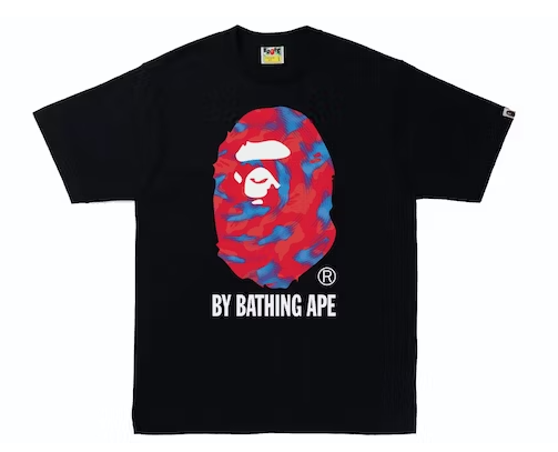 BAPE Stroke Camo by Bathing Ape Tee Black/Red