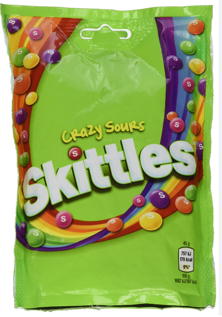 Crazy Sour Skittles (IN STOCK. IN STORE ONLY)
