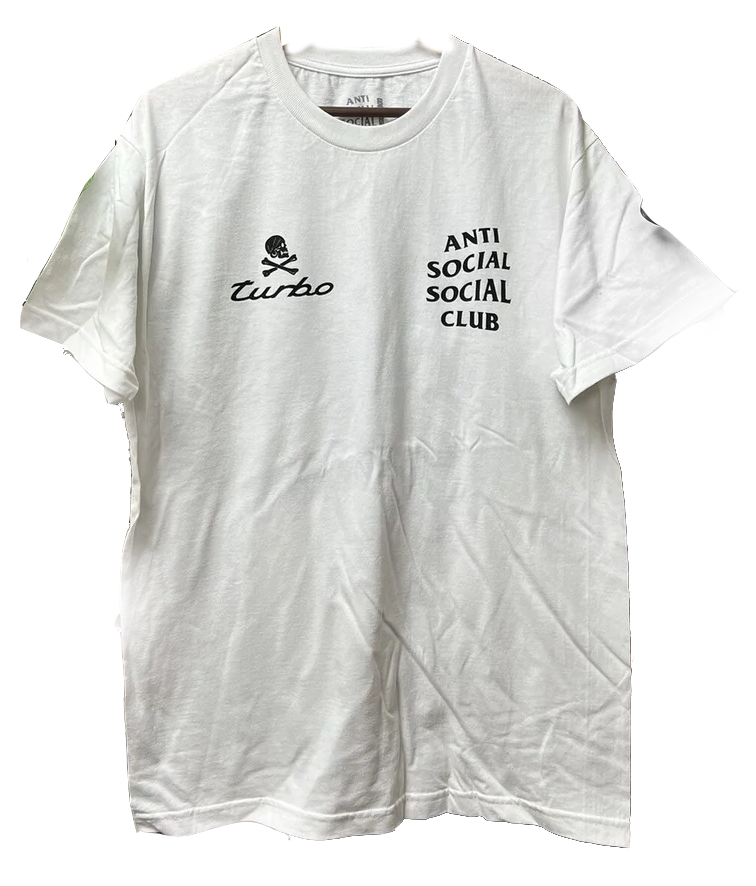 Anti social social club x Neighborhood 911 Turbo Tee white