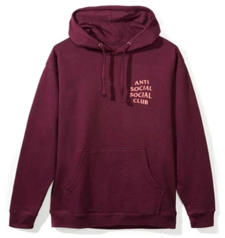 Anti Social Social Club Lost Feelies Maroon Hoodie