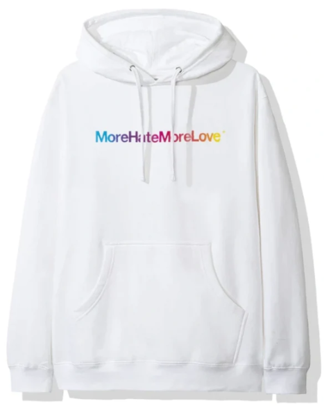 Anti Social Social Club More Hate More Love Hoodie White