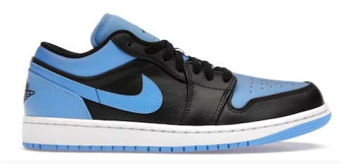 Jordan 1 Low Black University Blue