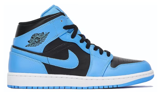 Jordan 1 Mid University Blue Black