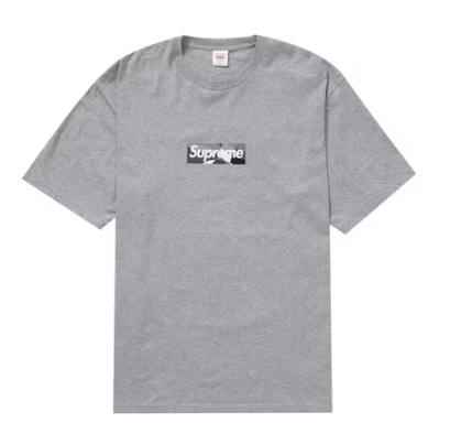 Supreme Emilio Pucci Box Logo Tee Heather Grey/Black (2021)