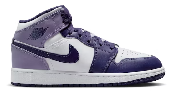 Jordan 1 Mid White Sky J Purple