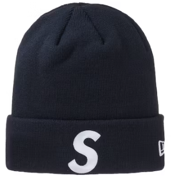 Supreme New Era S Logo Beanie Navy