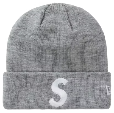 Supreme New Era S Logo Beanie Heather Grey