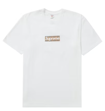 Supreme Burberry Box Logo Tee White (2022)