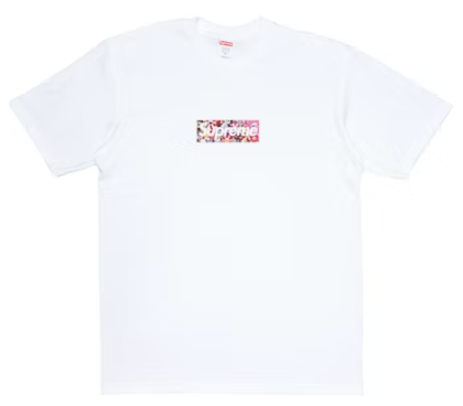 Supreme Takashi Murakami COVID-19 Relief Box Logo Tee White