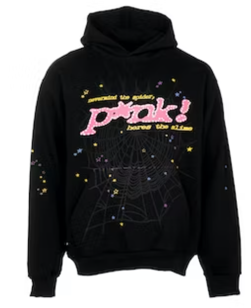 Sp5der P*NK Hoodie Black