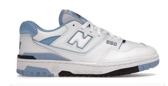 New Balance 550 UNC White University Blue
