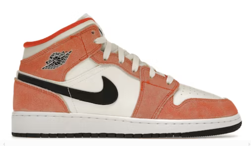 Jordan 1 Mid SE Orange Suede
