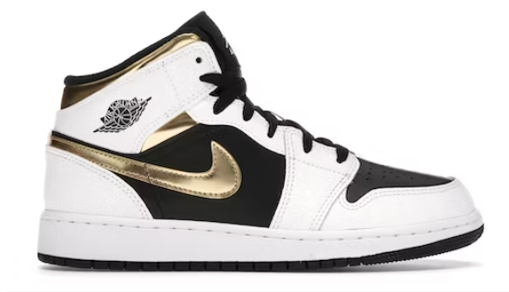 Jordan 1 Mid White Gold Black (2021)