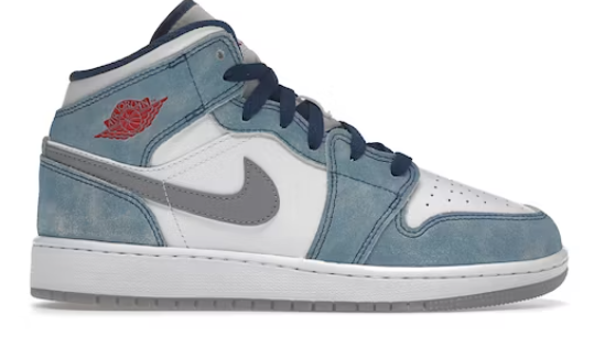 Jordan 1 Mid SE French Blue Light Steel (GS)