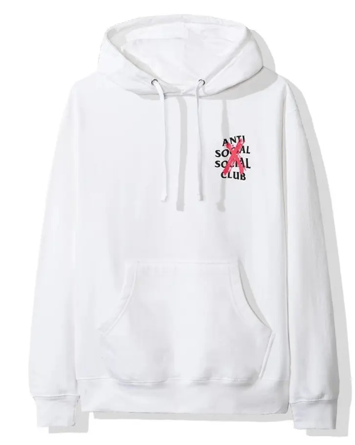 Anti Social Social Club Cancelled Hoodie White/Red