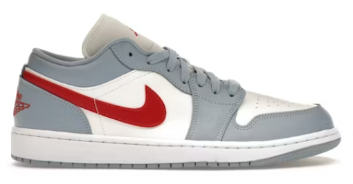 Jordan 1 Low Blue Whisper Dune Red