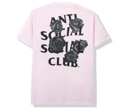 Anti Social Social Club Bat Emoji Tee Pink