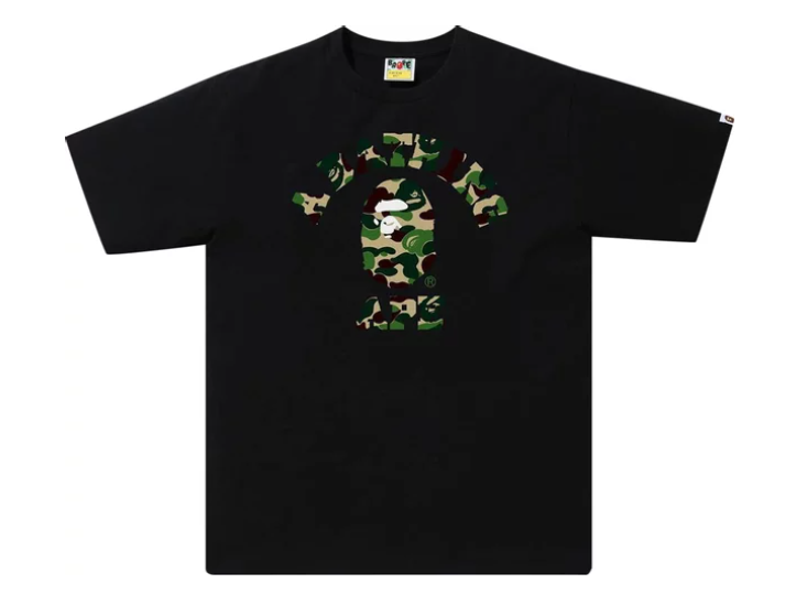 BAPE ABC Camo College Tee 'Black/Green'