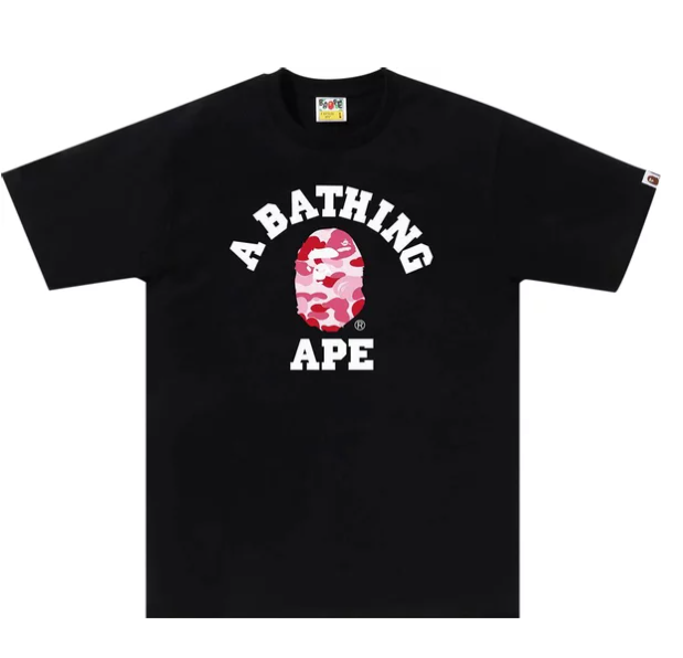 BAPE ABC Camo College Tee White/Pink