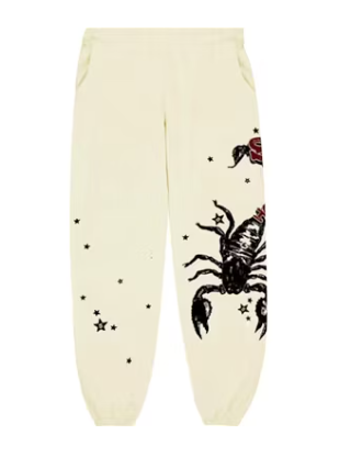 Sp5der x Mariah The Scientist Scorpion Sweatpant Cream