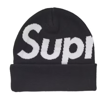 Supreme Big Logo Beanie (FW24) Black