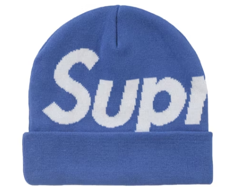 Supreme Big Logo Beanie (FW24) Blue