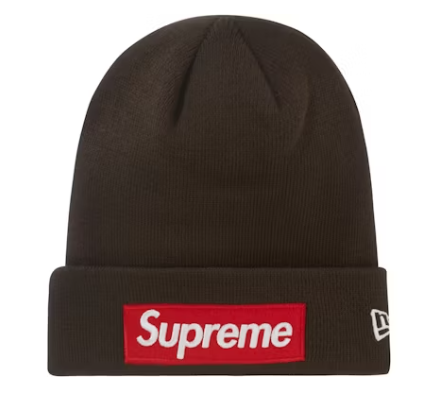 Supreme New Era Box Logo Beanie (FW22) Brown