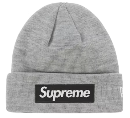 Supreme New Era Box Logo Beanie (FW22) Heather Grey
