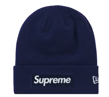 Supreme New Era Box Logo Beanie (FW21) Washed Navy