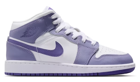 Jordan 1 Mid Dusty Amethyst White Court Purple