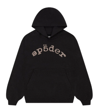 Sp5der VVS WEBSTONE AOP Hoodie Black